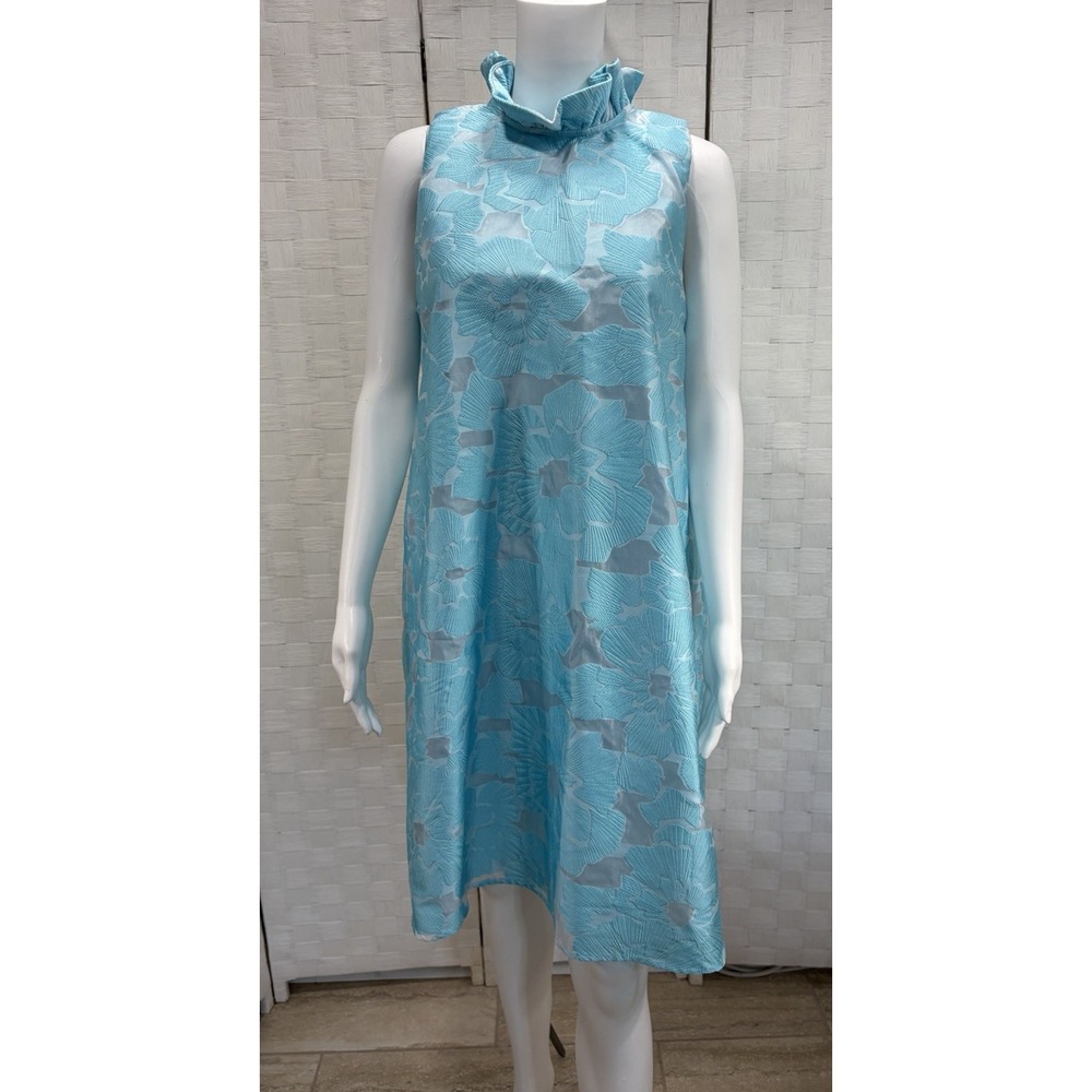 Women's Tuckernut Floral Embroidered Sleeveless A-Line Midi dress XL
